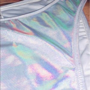 🧡 3/$15 Forever 21 😊 iridescent high leg cheeky bikini